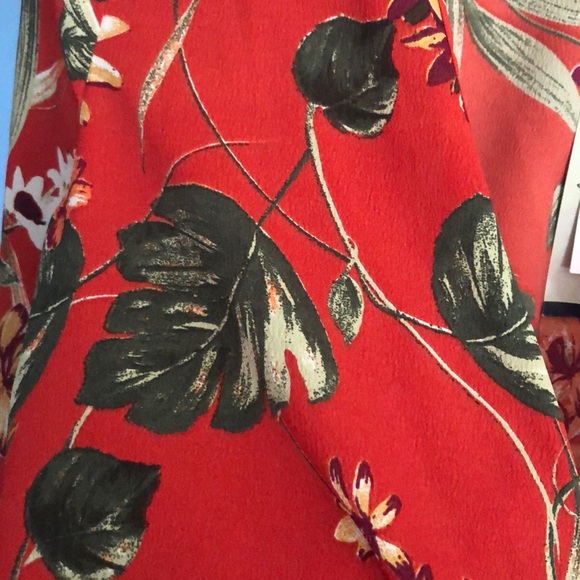 American Rag Front Tie Tropical Crop Top - Picture 2 of 2